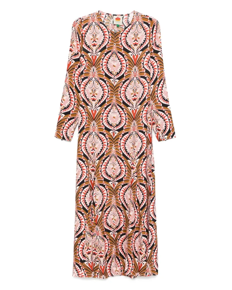 FARM Rio Pineapple Jewellery Midikleid - Schwarz Schwarz