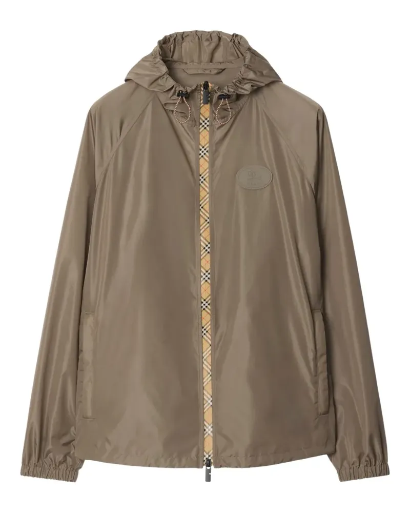 Burberry Kapuzenjacke mit karierten Details - Braun Braun