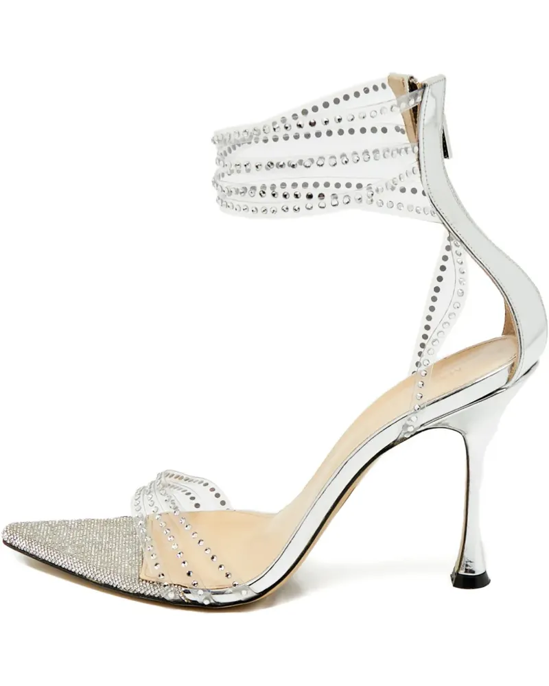 Mach & Mach crystal-embellished pointed sandals - Weiß Weiß