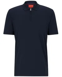 HUGO BOSS Pikee-Poloshirt mit Reißverschluss Blau