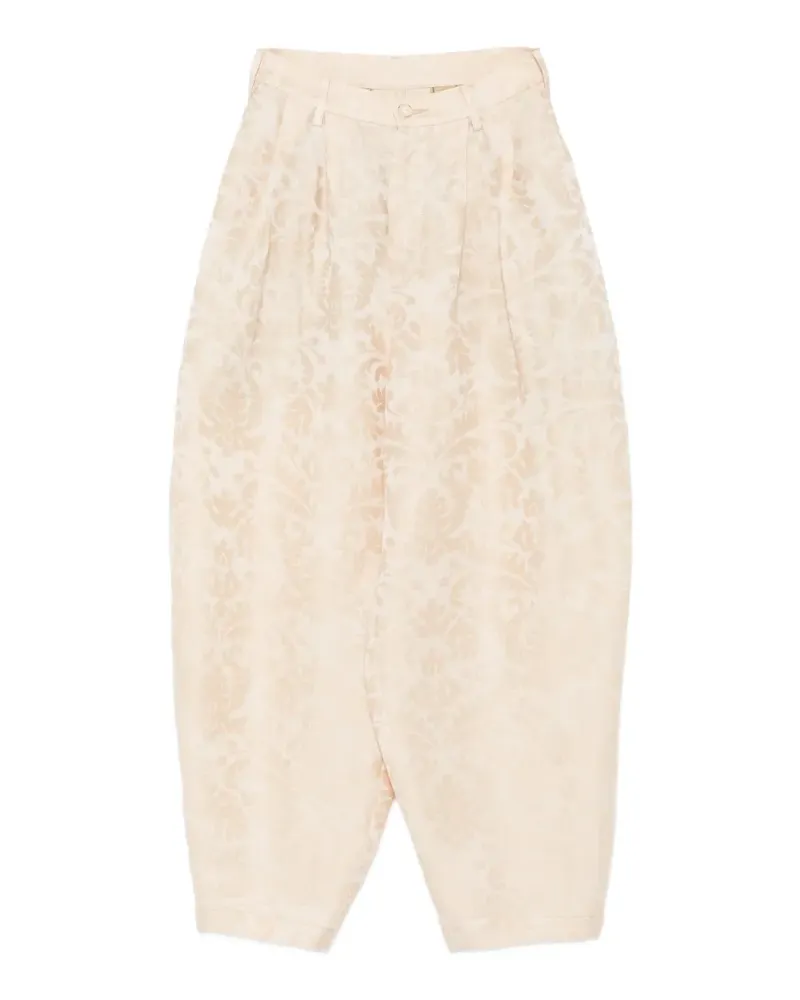 Uma Wang jacquard pleated trousers - Nude Nude