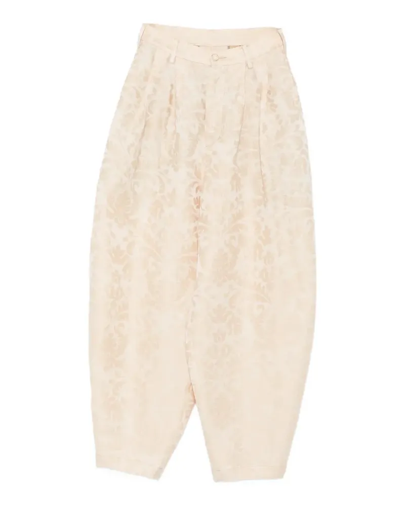 Uma Wang jacquard pleated trousers - Nude Nude