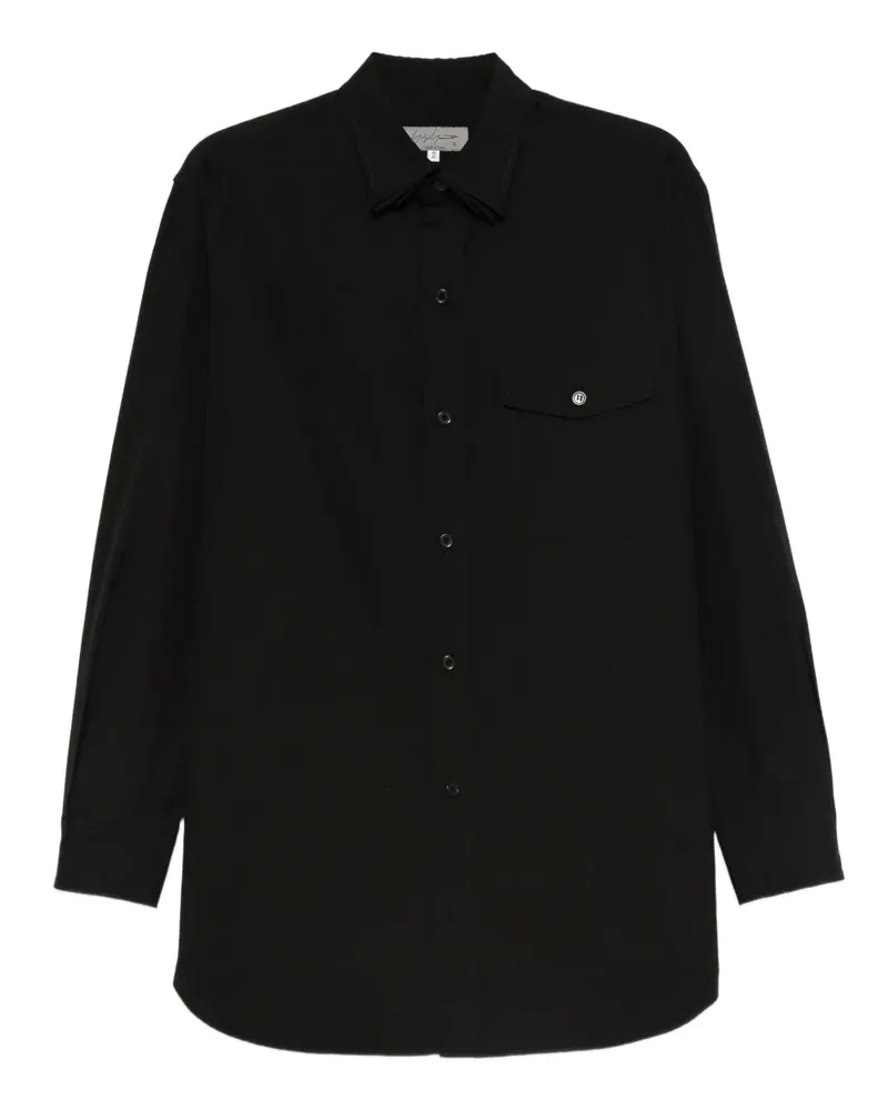 Yohji Yamamoto Klassisches Hemd - Schwarz Schwarz