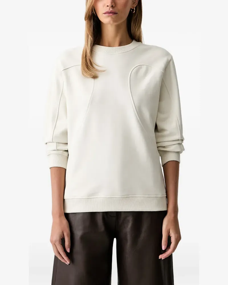 Patrizia Pepe panelled raglan-sleeve sweatshirt - Nude Nude