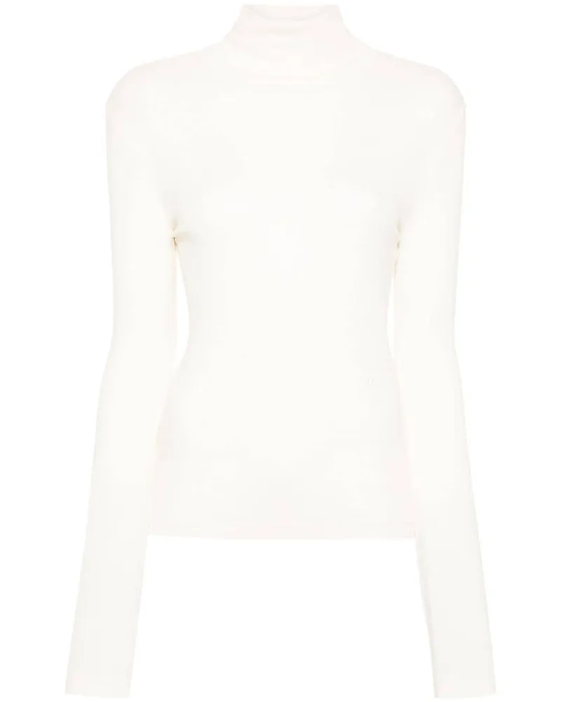 Helmut Lang Geripptes T-Shirt Nude