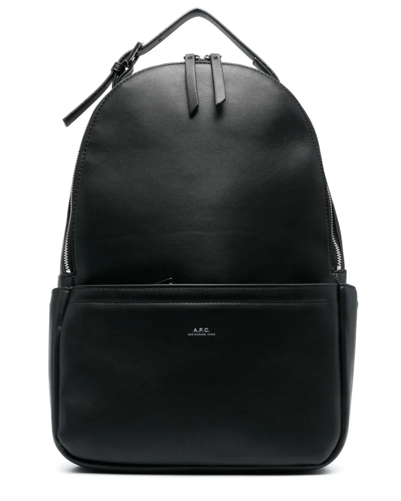 A.P.C. Rucksack aus Faux-Leder - Schwarz Schwarz