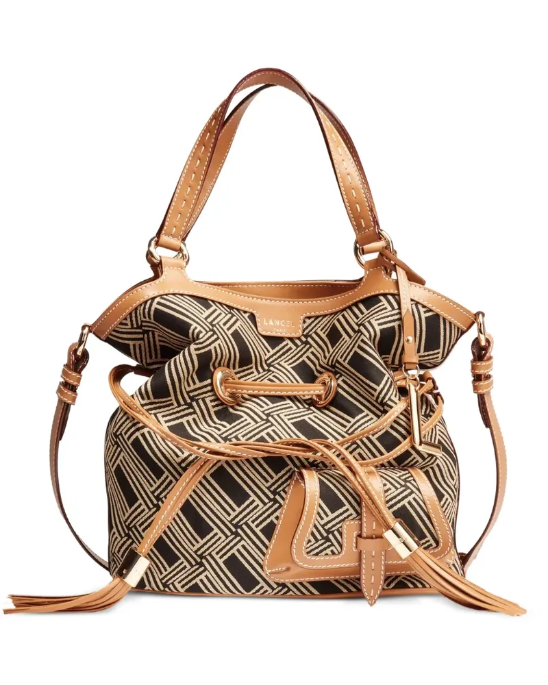 Lancel Premier Flirt Beuteltasche mit geometrischem Muster - Nude Nude
