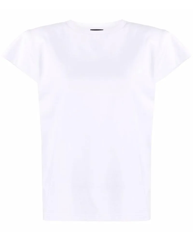 Magda Butrym T-Shirt mit Schulterpolstern - Weiß Weiß
