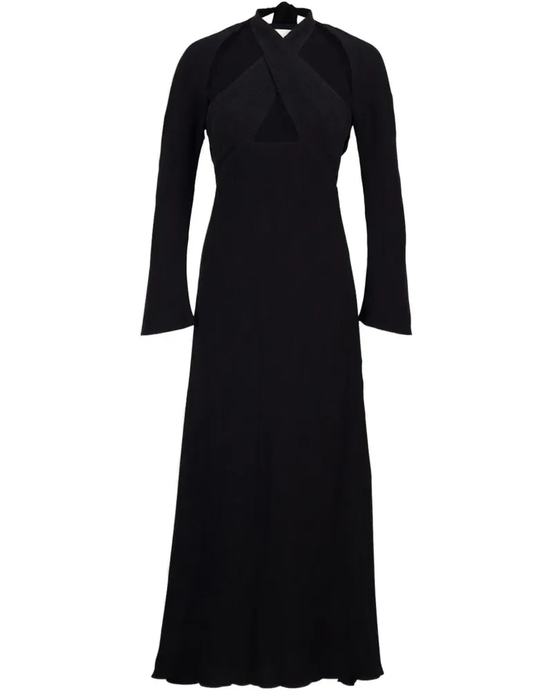 Johanna Ortiz Kleid mit Neckholder-Ausschnitt - Schwarz Schwarz