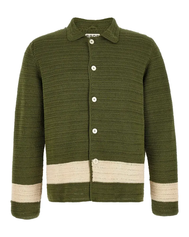 BODE Marsh crochet-knit shirt - Grün Grün