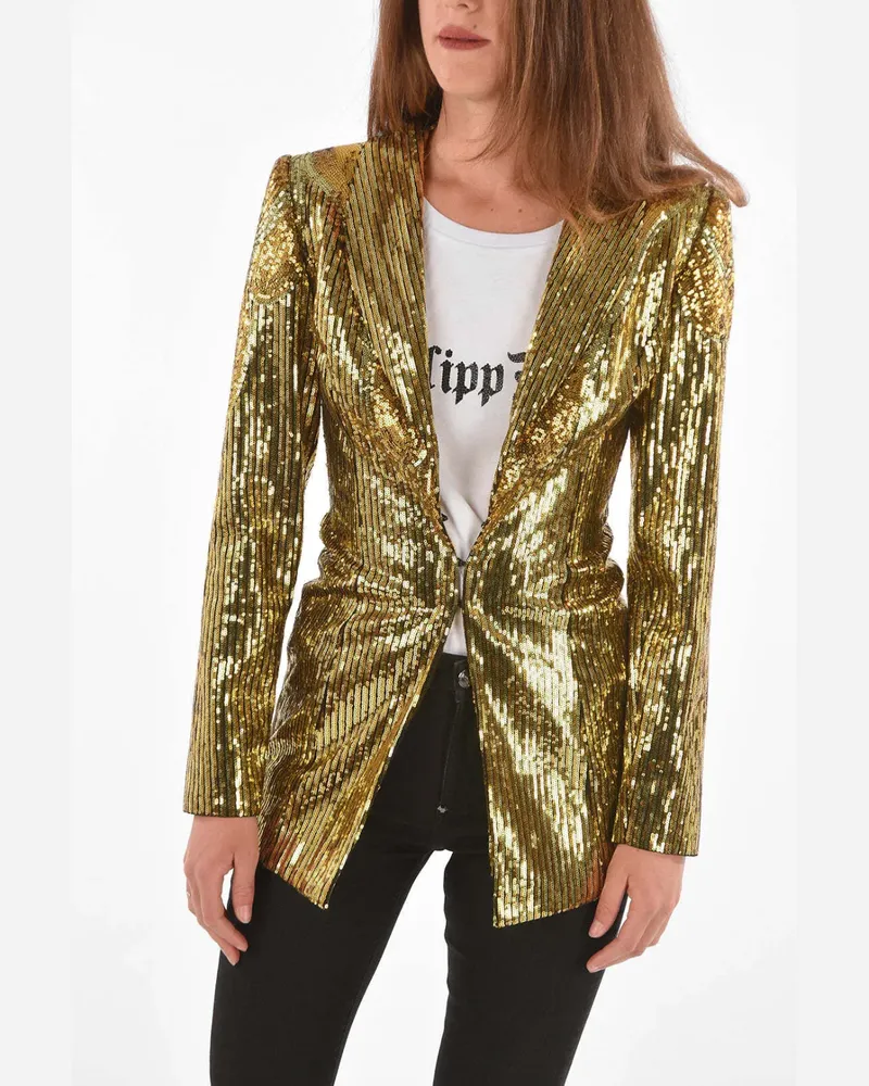 Philipp Plein sequin-embellished jacket - Gold Gold