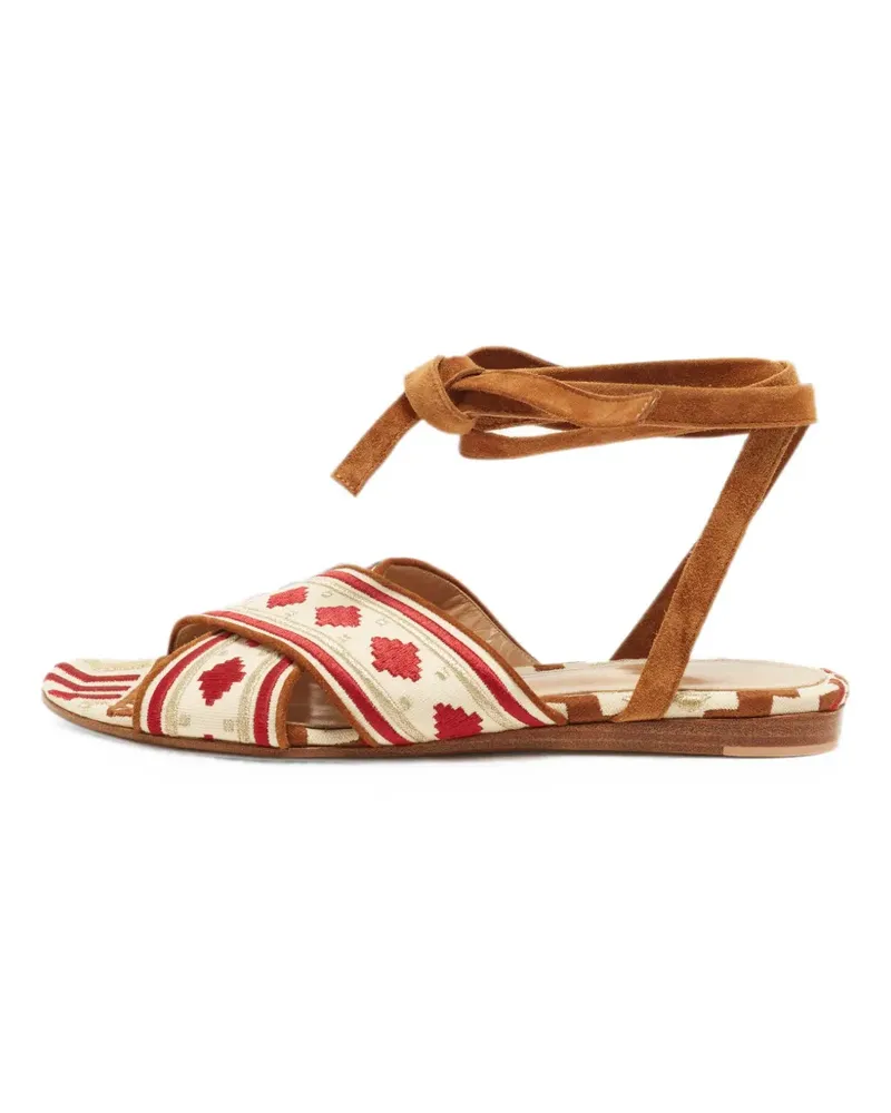 Gianvito Rossi open-toe ankle-tie sandals - Nude Nude