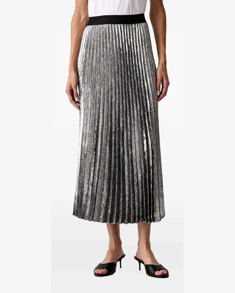 Armani Exchange Plissiertes Rock-Set mit Metallic-Effekt - Grau Grau