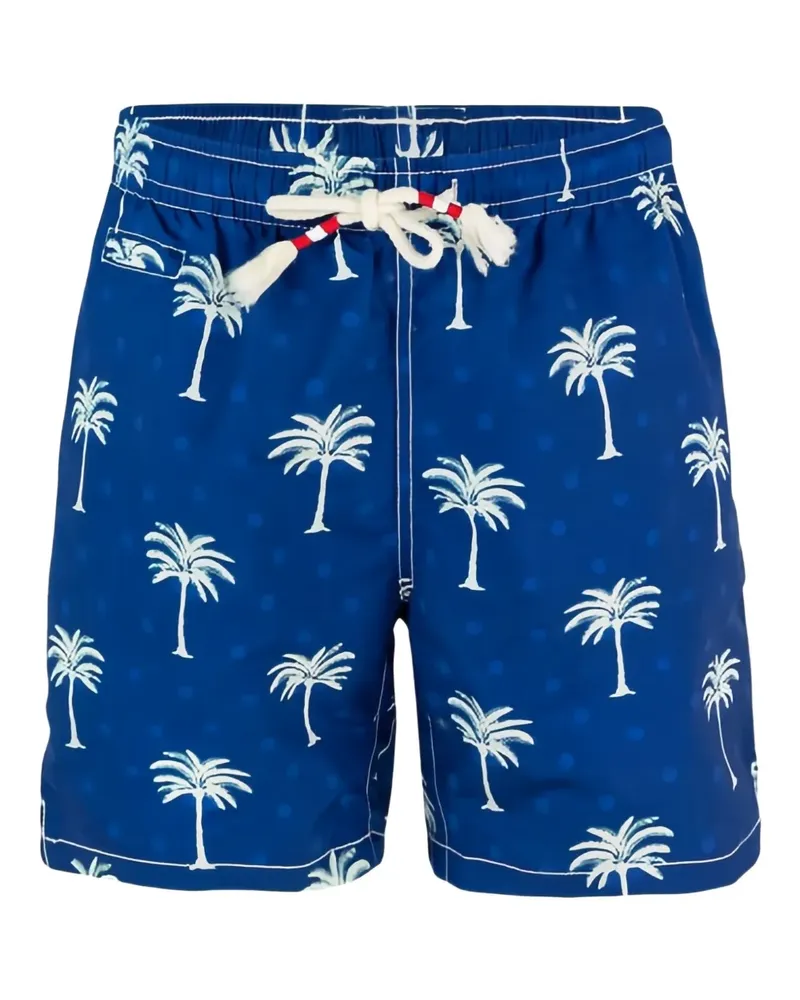 MC2 Saint Barth Caprese Badeshorts mit Palmen - Blau Blau