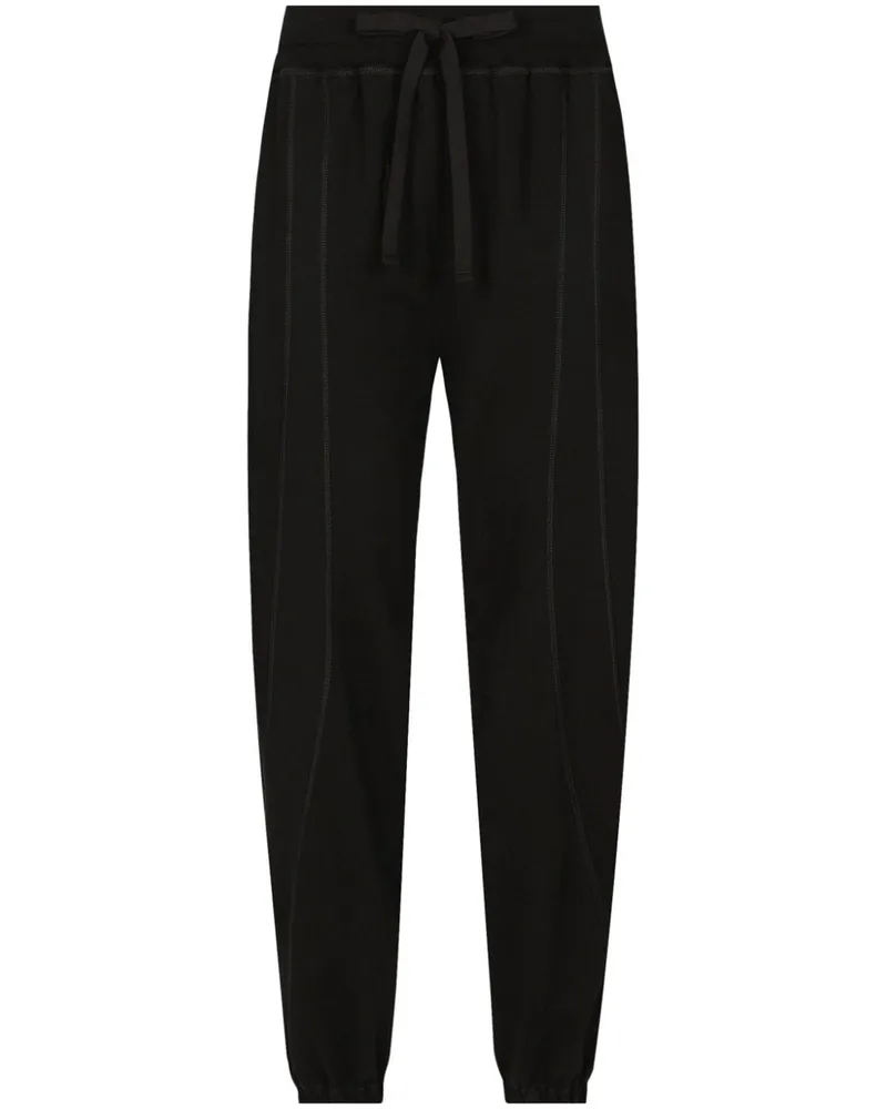Dolce & Gabbana Jogginghose mit Falten - Schwarz Schwarz