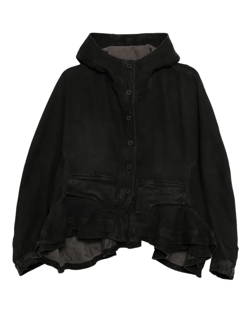 Studiorundholz cotton hooded jacket - Schwarz Schwarz