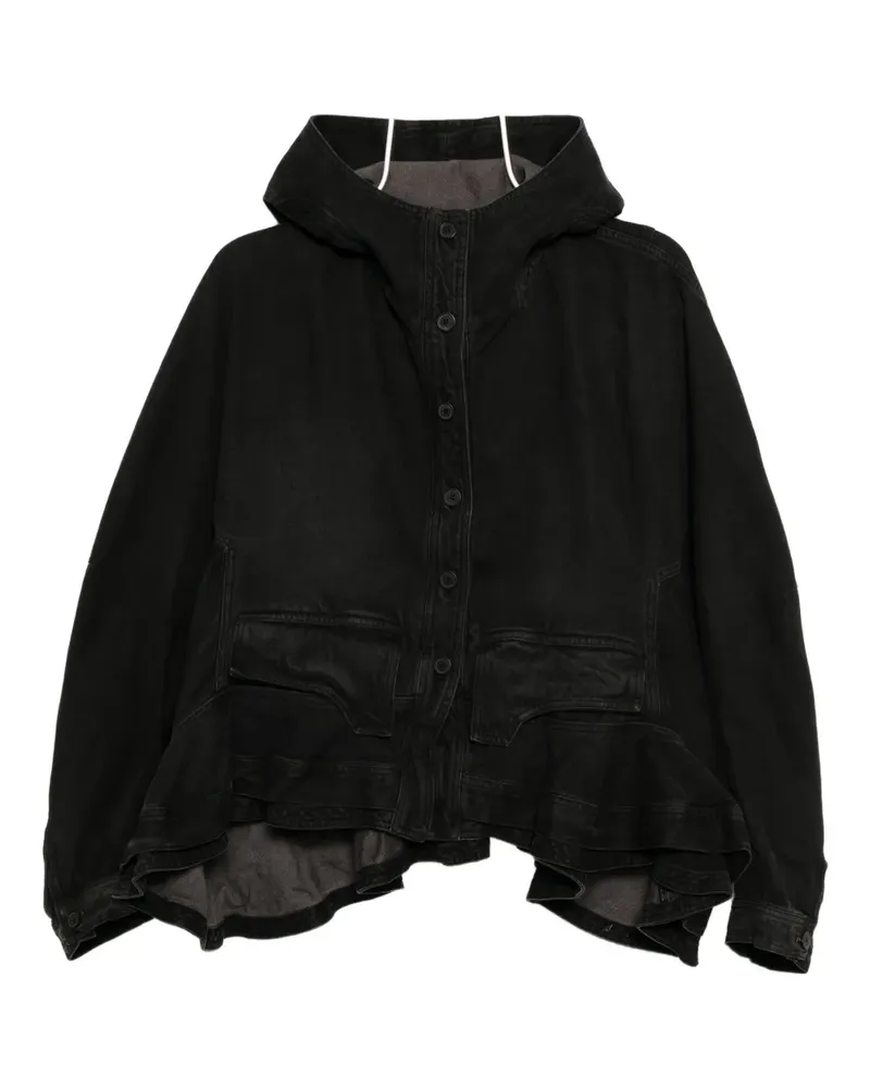Studiorundholz cotton hooded jacket - Schwarz Schwarz