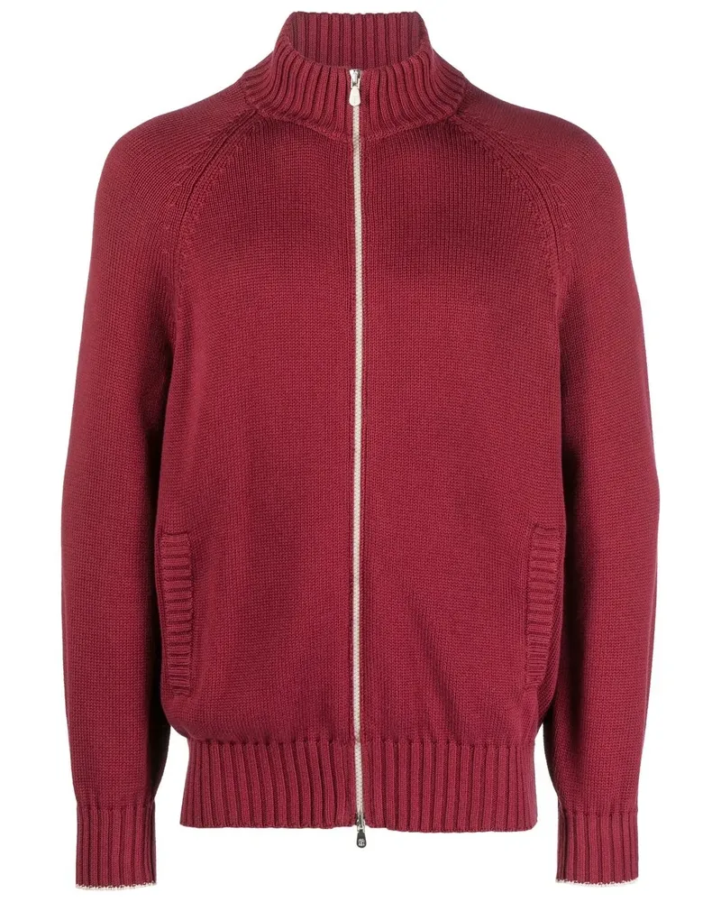 Brunello Cucinelli Cardigan mit Reißverschluss - Rot Rot
