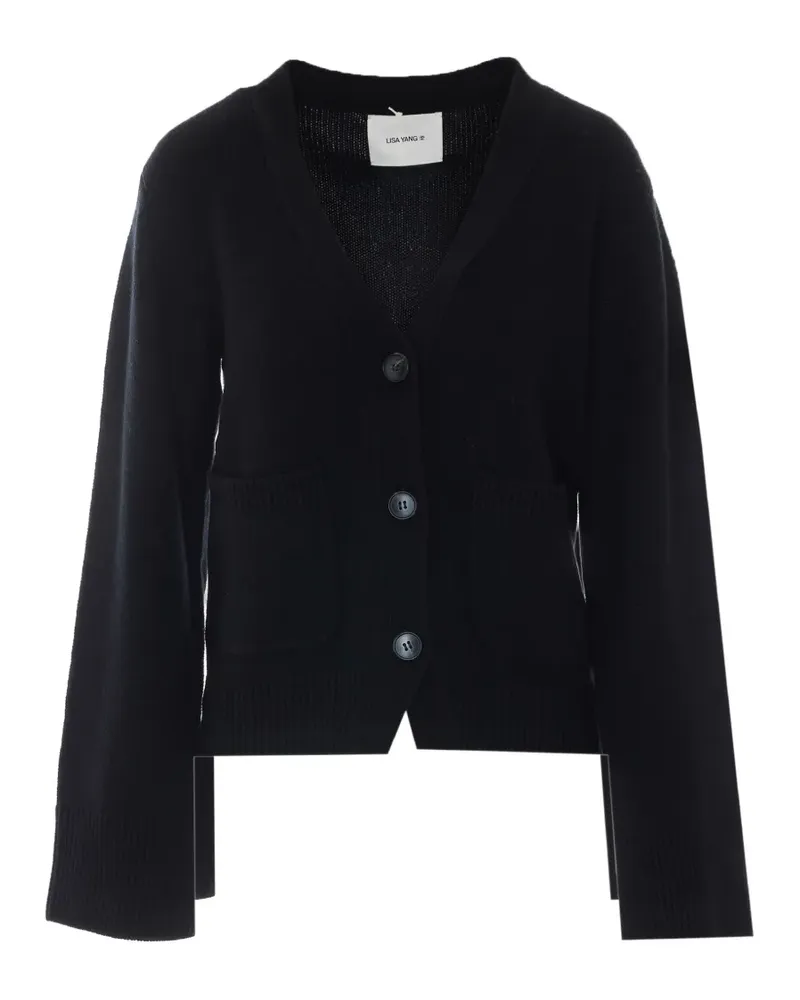 Lisa Yang Danni Cardigan mit V-Ausschnitt - Schwarz Schwarz