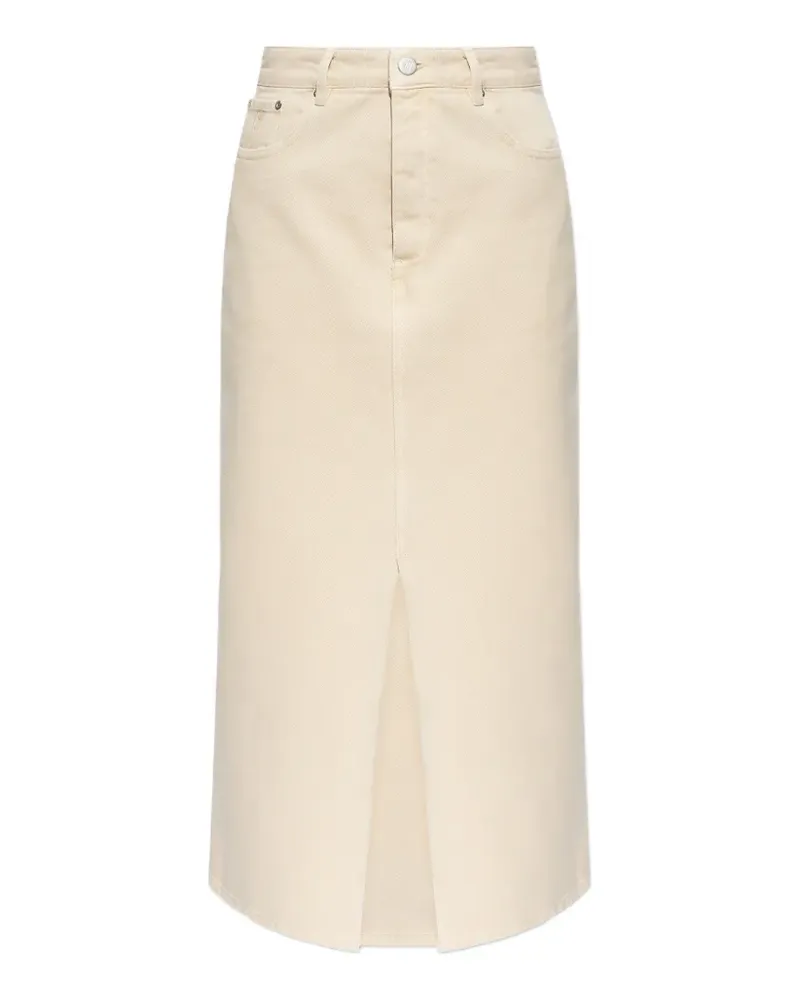 By Malene Birger Phoenix front-slit midi skirt - Nude Nude