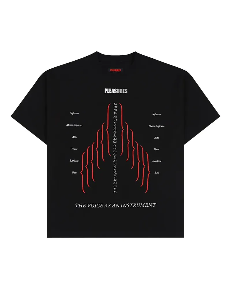 PLEASURES Choir Heavyweight T-Shirt - Schwarz Schwarz