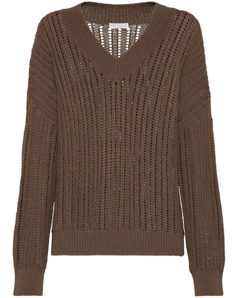 Brunello Cucinelli Verzierter Pullover - Braun Braun