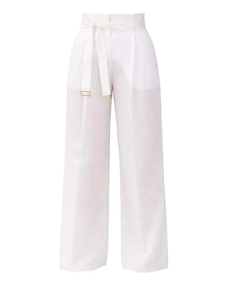 Max Mara belted trousers - Weiß Weiß