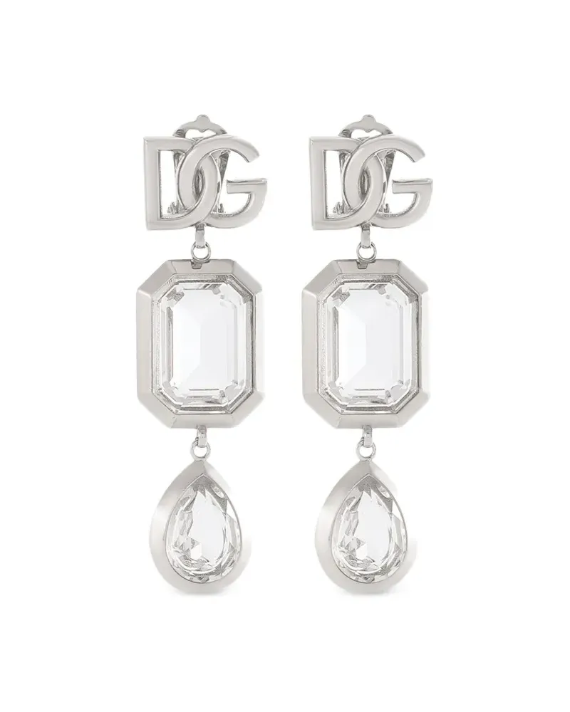 Dolce & Gabbana Ohrringe mit Logo - Silber Silber