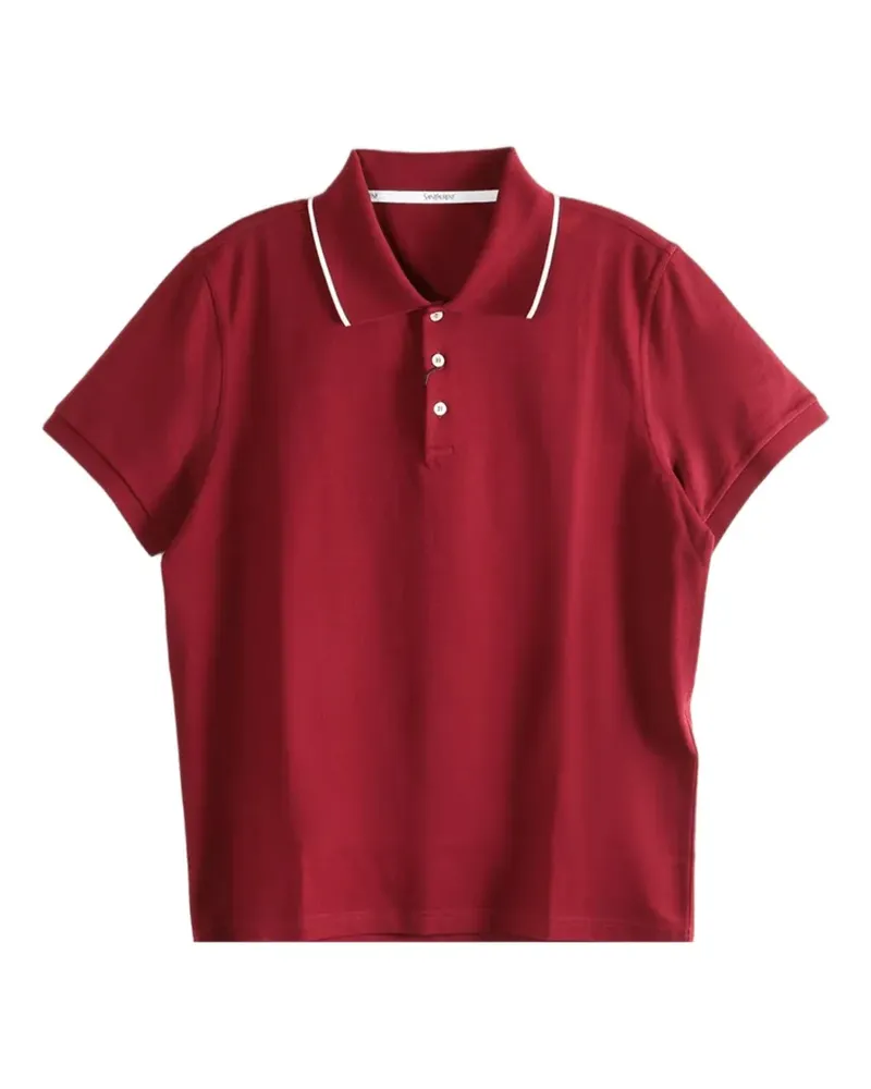 Saint Laurent cotton polo shirt - Rot Rot