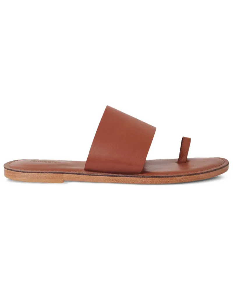 Rodebjer Sandalen mit Zehenring - Braun Braun