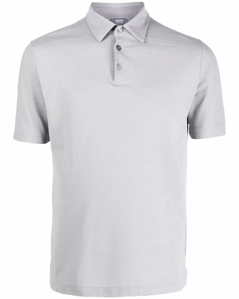 Zanone Kurzärmeliges Poloshirt - Grau Grau
