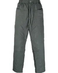 Y-3 Gesteppte Hose mit Kordelzug Grün