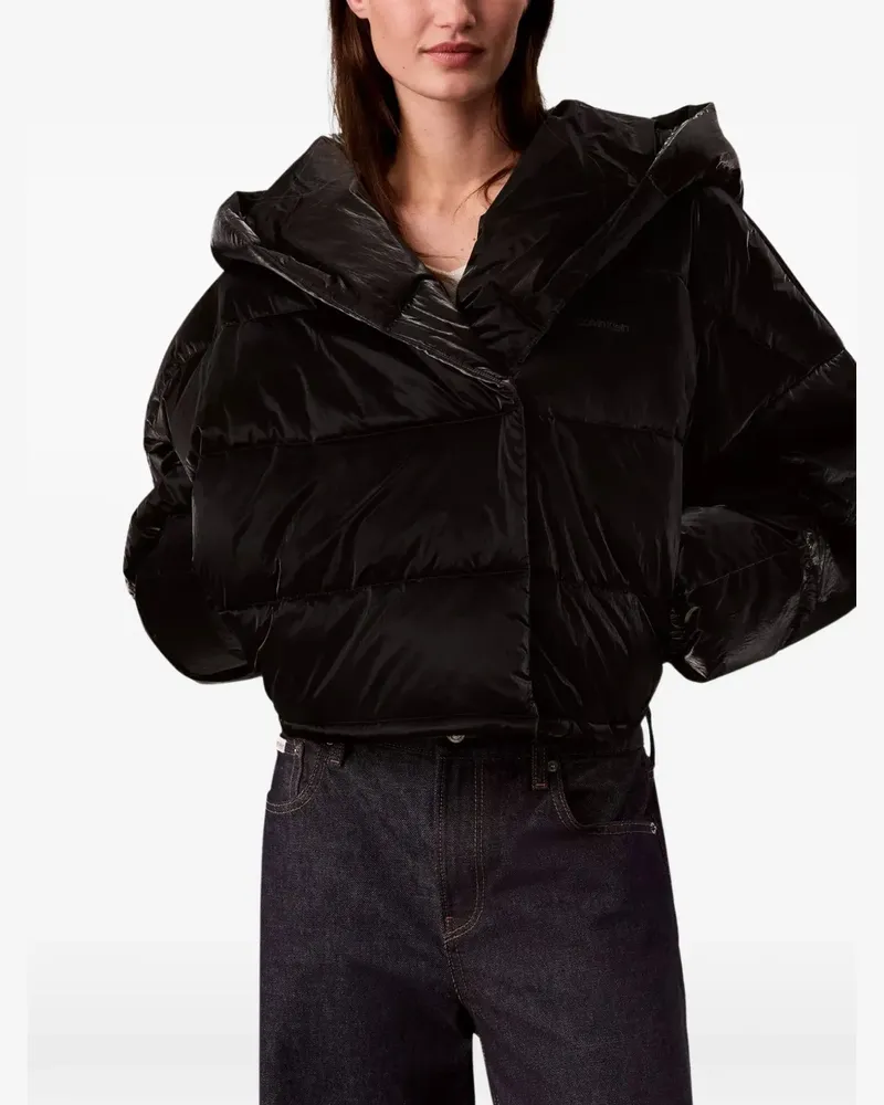 Calvin Klein hooded puffer jacket - Schwarz Schwarz