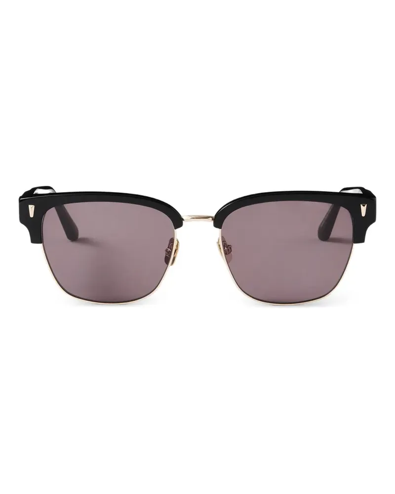 Sandro logo-engraved browline sunglasses - Schwarz Schwarz