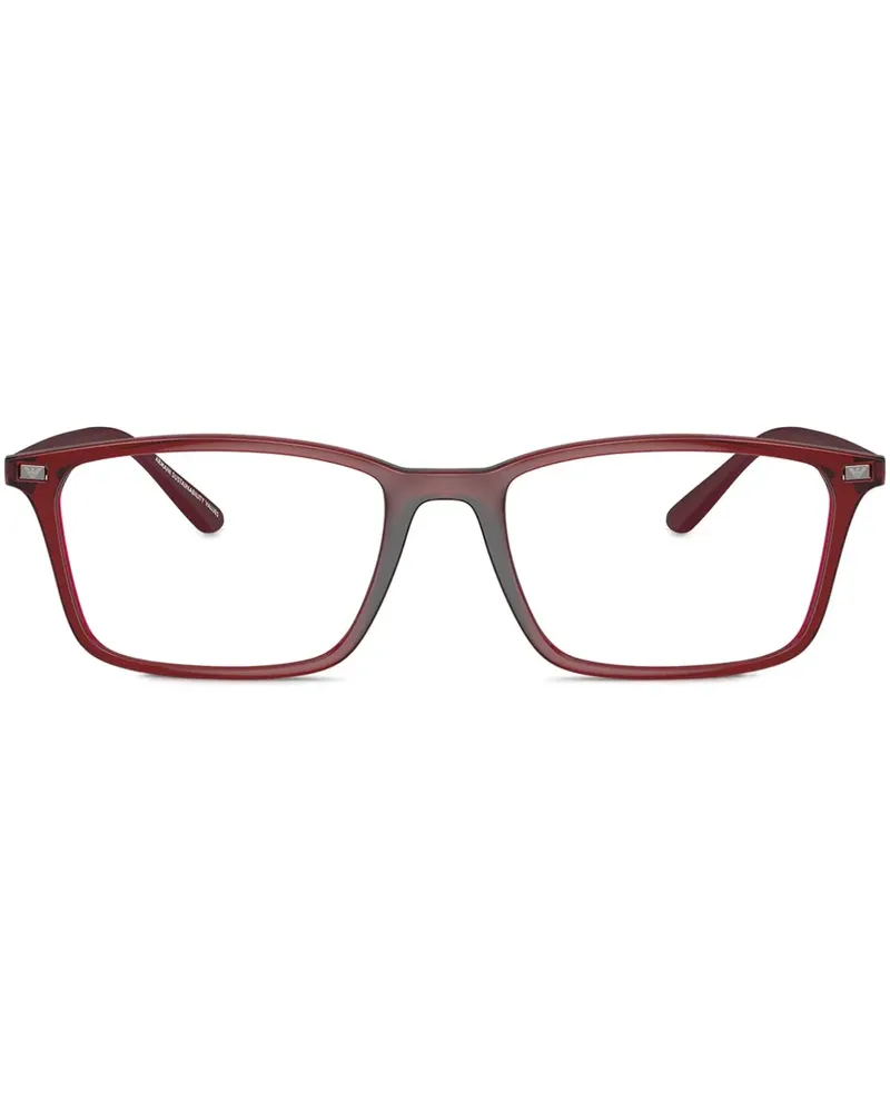 Emporio Armani Brille mit Logo-Gravur - Rot Rot