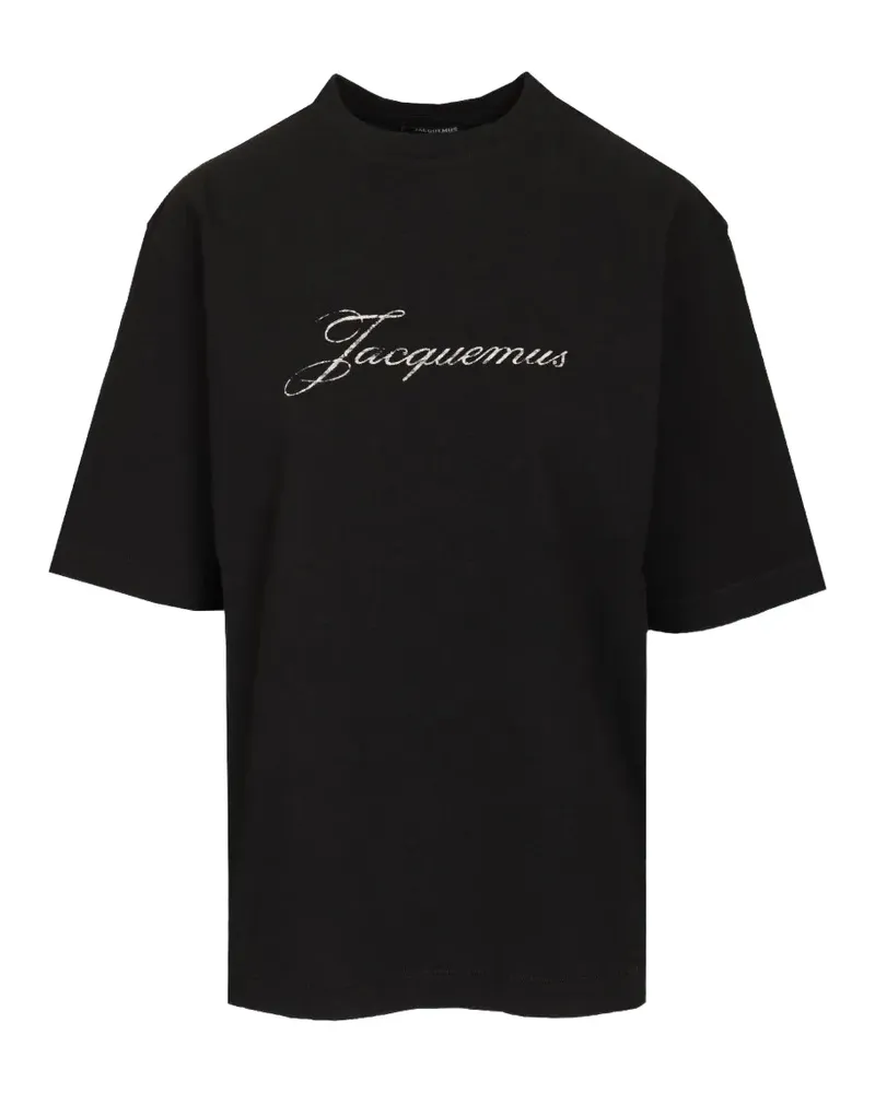Jacquemus T-Shirt mit Logo-Print - Schwarz Schwarz