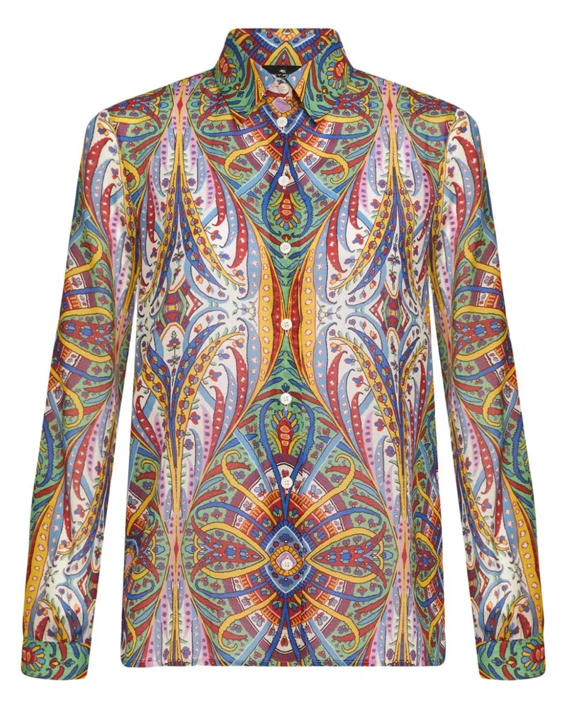 Etro Hemd mit Paisley-Print - Grün Grün