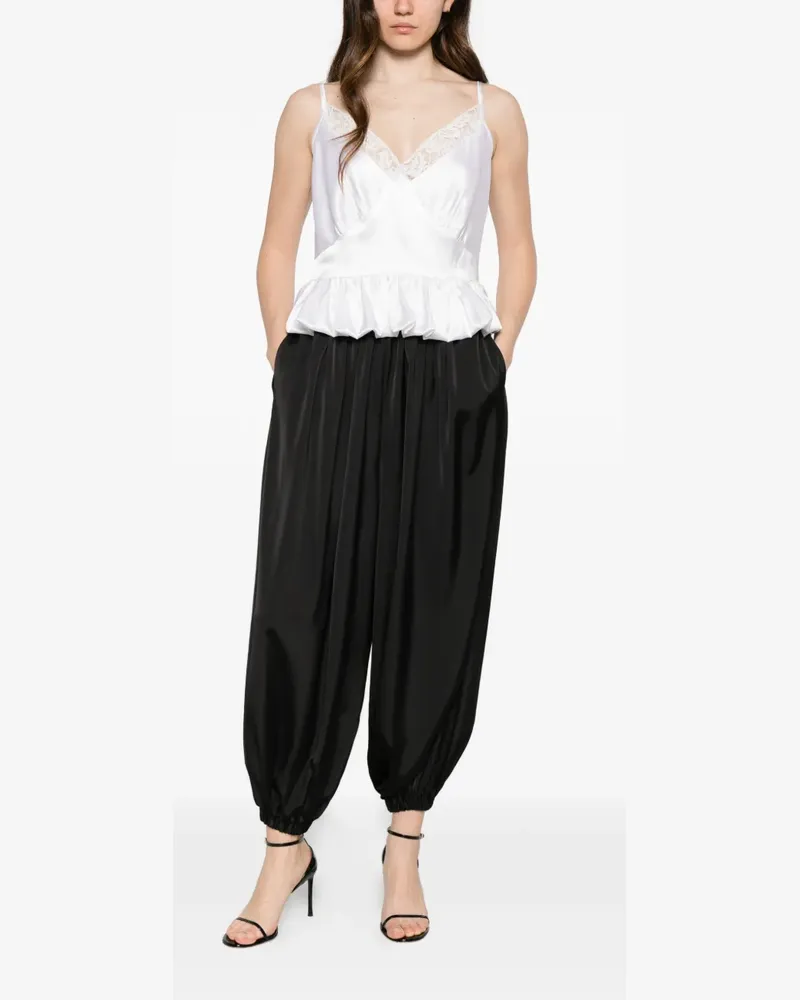 Parlor lace-trim top - Weiß Weiß