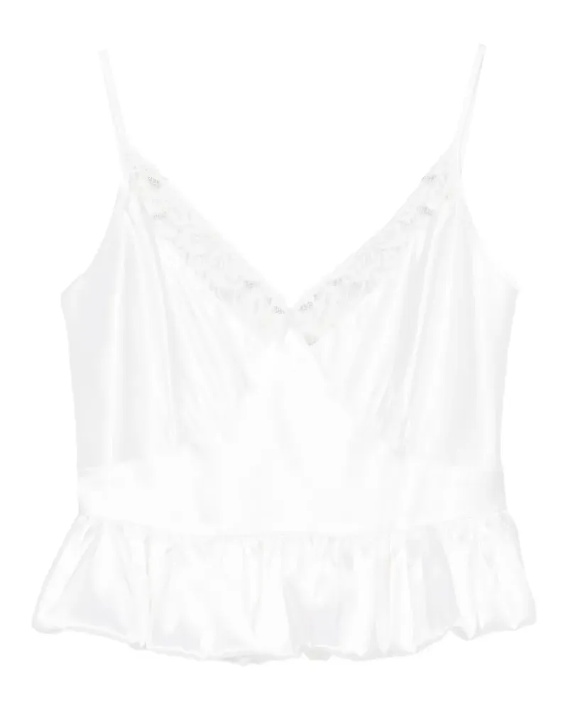 Parlor lace-trim top - Weiß Weiß