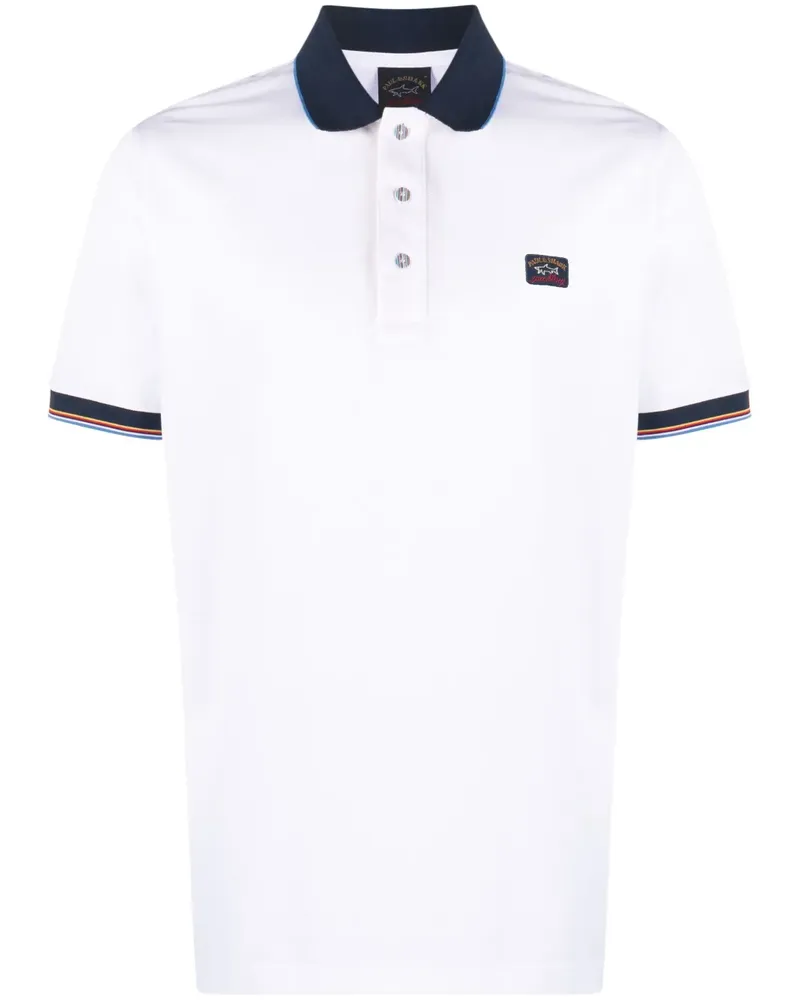 Paul & Shark Poloshirt mit Logo-Stickerei - Weiß Weiß