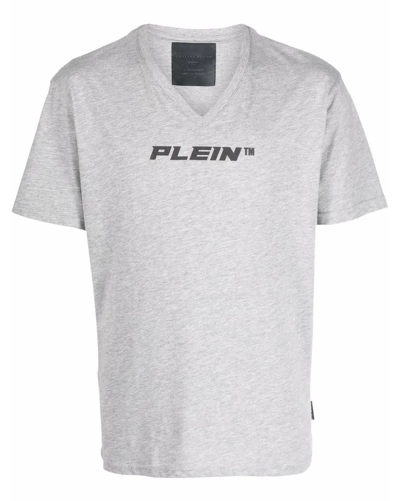 Philipp Plein T-Shirt mit V-Ausschnitt - Grau Grau