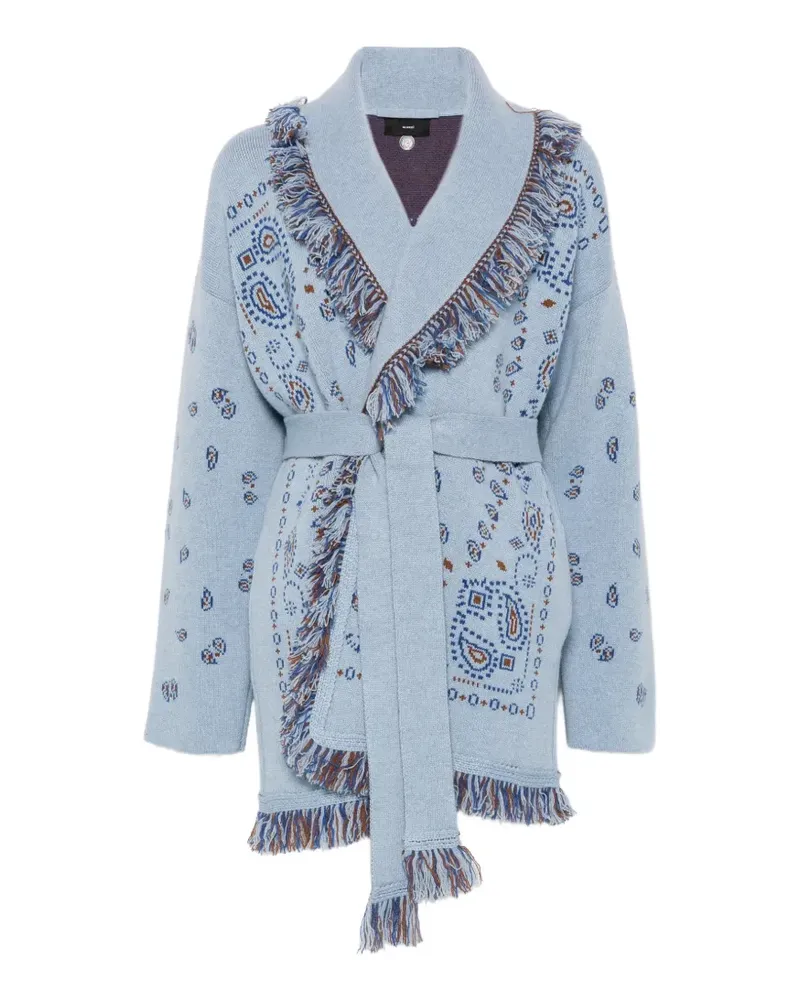 Alanui Cardigan mit Paisley-Intarsie - Blau Blau