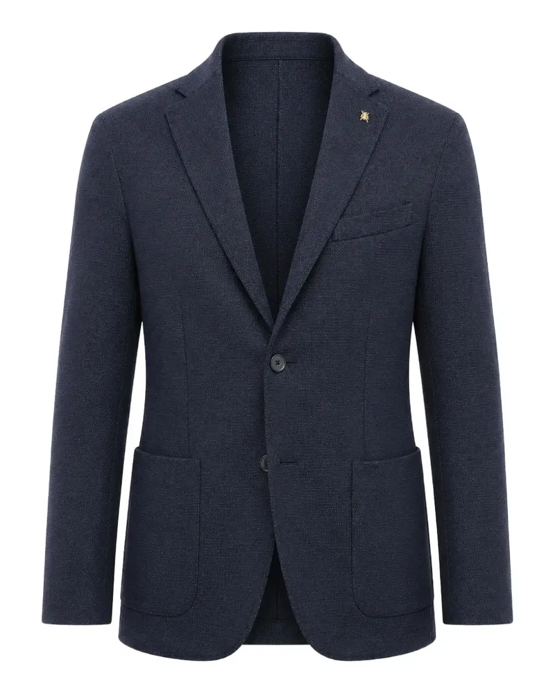 Corneliani single-breasted notch-lapel blazer - Blau Blau