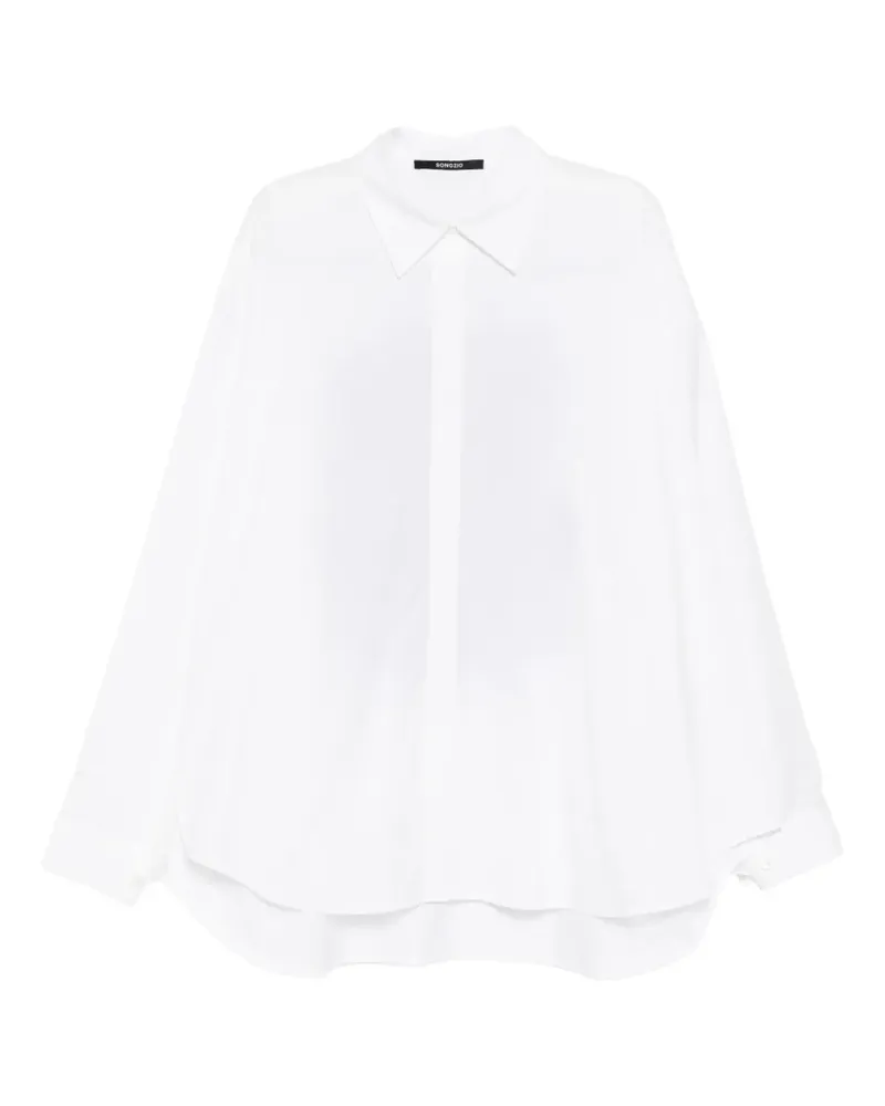 SONGZIO Hemd mit grafischer Stickerei - Weiß Weiß