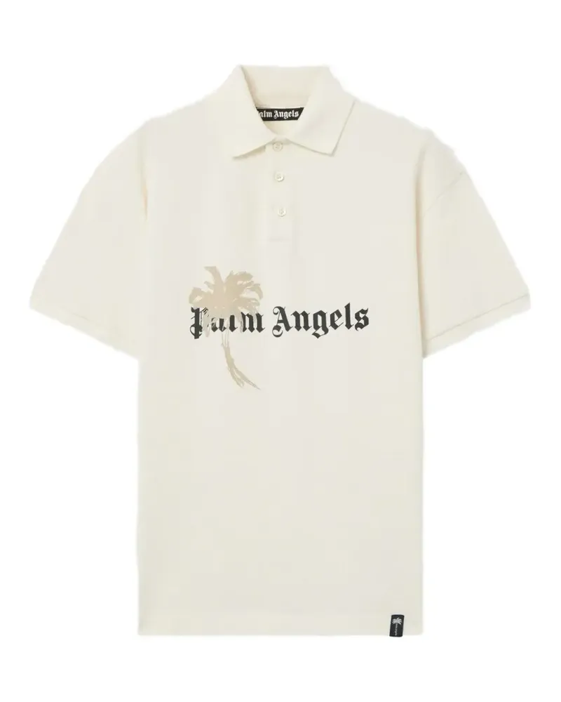 Palm Angels Poloshirt mit Logo-Print - Nude Nude