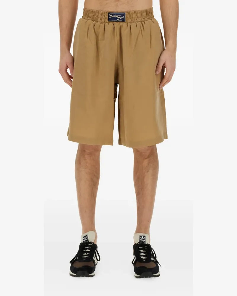 Family First Shorts mit Logo - Braun Braun