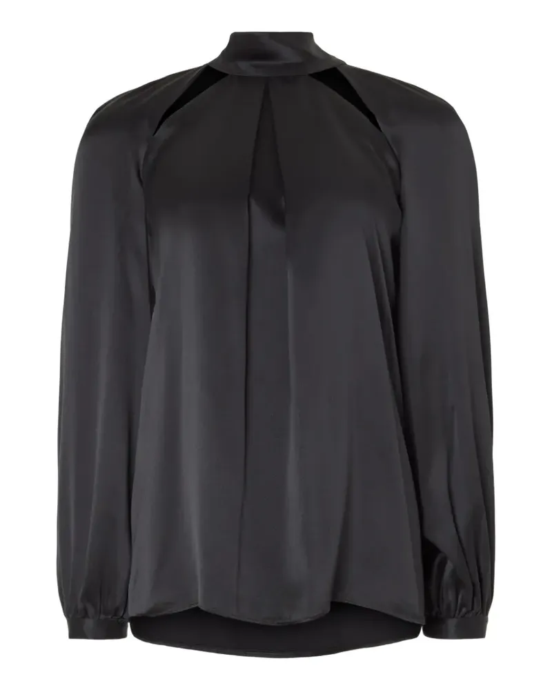 Temperley London Amerie Seidenbluse mit Cut-Out - Schwarz Schwarz