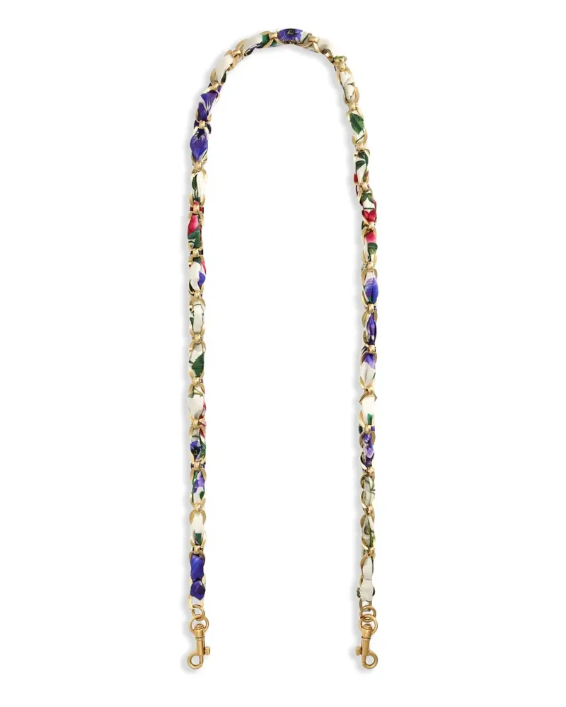 Dolce & Gabbana Taschenriemen mit Blumen-Print - Gold Gold