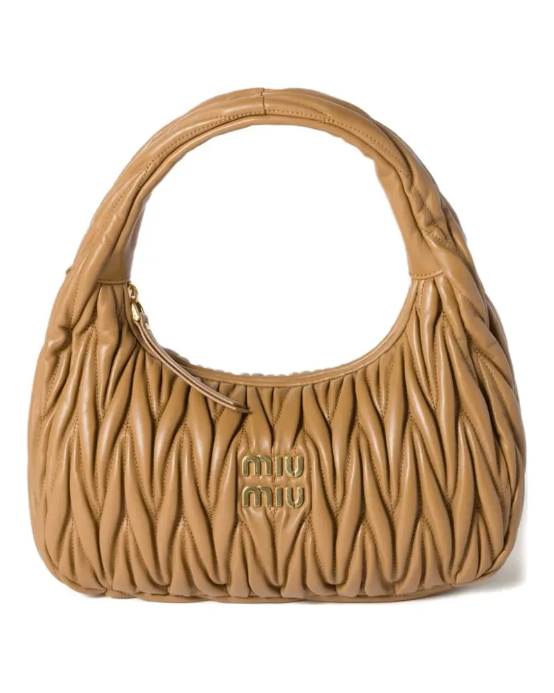 Miu Miu Wander Matelassé-Schultertasche - Braun Braun
