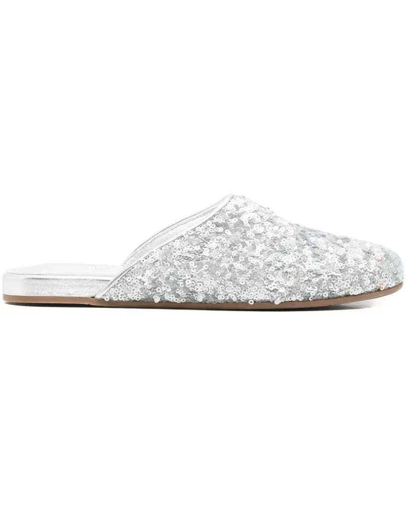 Ancient Greek Sandals The Slipper sequined mules - Silber Silber